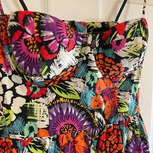 Fun & flirty floral cocktail party dress